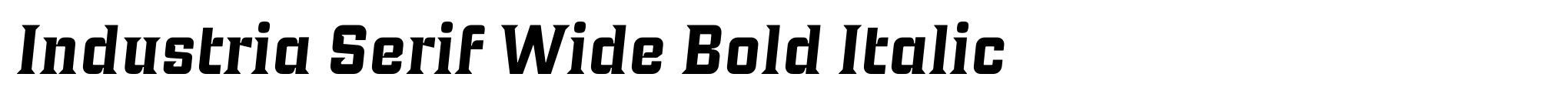 Industria Serif Wide Bold Italic image